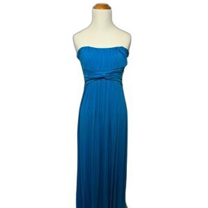 Gabriella Rocha Strapless Tube Top Maxi Dress size medium y2k aquamarine beachy